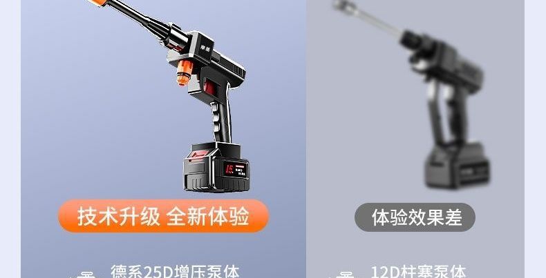 Watering spray lithium battery brush car wireless car washer spray gun ultra-high pressure water gun household electric sprayer