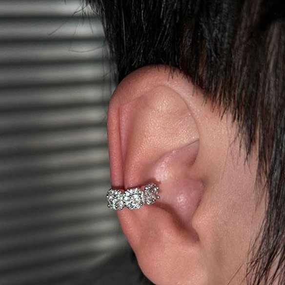 Sugar Cube Ear Cuff For Men And Women Minimalist Earring_voghion.com