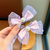 Children's cute three dimensional hairgrip from pearl with bow, fresh hair accessory, Korean style