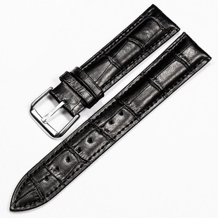 Calf belt watch universal bamboo leather strap waterproof sweat-proof leather watch strap factory wholesale 20mm