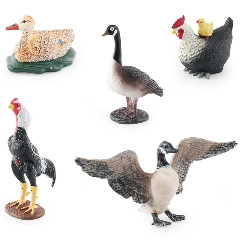 Simulación madre pato pollo gallina pollo Canadá ganso granja aves de corral pollo pato ganso modelo animal decoración exportación