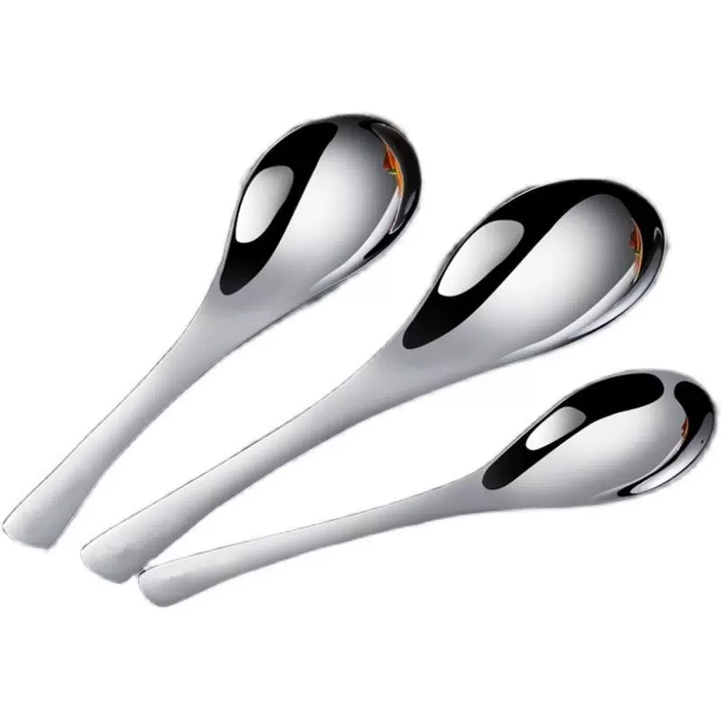 Food grade household spoon spoon children's thickened stainless steel spoon drinking and eating adult thickened