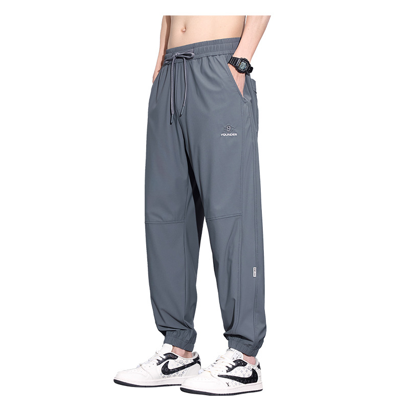 A generation of men's pants summer thin daily basic cool elastic Joker commuter leisure sports pants toe