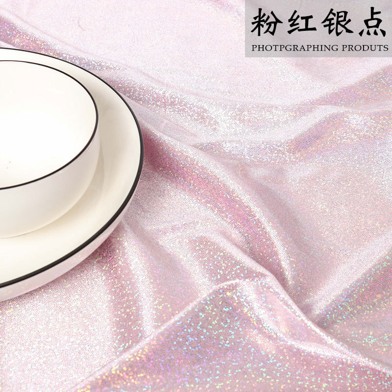 3MM亮片布料面料密网纱乱片婚庆装饰舞台背景布服装面料礼服桌布|undefined