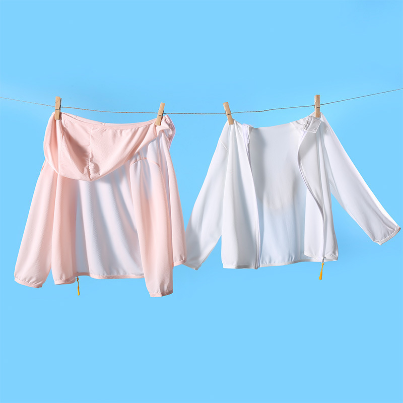 Children's Sun Protection Coat, Lightweight and Breathable, Caped Sun Shirt for Spring and Summer, Zipper Open Jacket for Boys and Girls