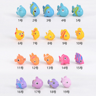 DIY微景观小金鱼 鱼缸水景塑料摆件工艺品 创意小鱼钥匙扣卡通鱼|ms
