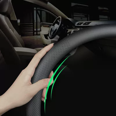 Cross-Border Hot Selling Nappa Leather: Steering wheel cover