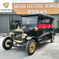 8-местный черный ретро классический автомобиль с дверью из листового металла LY08N живописное место осмотр достопримечательностей ретро классический автомобиль