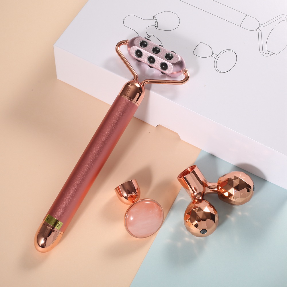 新款電動(dòng)玉石按摩器換頭鍺美容棒眼部振動(dòng)粉晶玉石按摩儀廠家批發(fā)