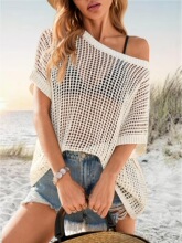L 13224 Sexy Hollow Out Knit Top �ο���֯���� �羳ŷ��