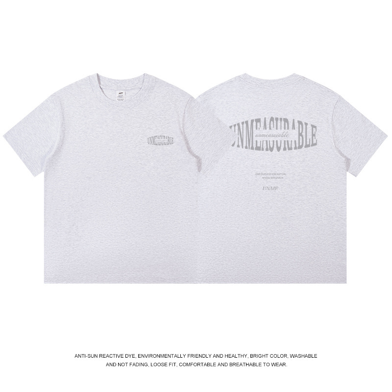 メンズ夏服ゆったり純綿半袖メンズカジュアルTシャツトレンドブランドメンズ個性派プリントトップスins女性卸売|undefined