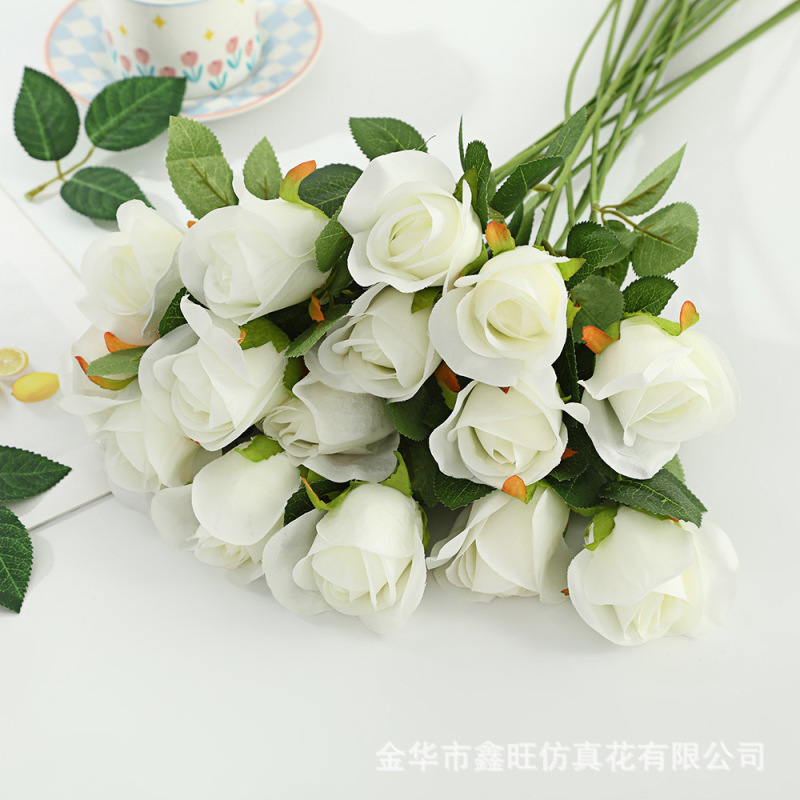 雪山玫瑰仿真花情人节送礼永生花婚庆场地装饰道具新娘手捧假花|undefined
