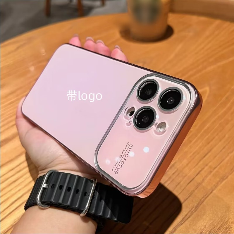 适用iPhone17PROMAX电镀大视窗手机壳AG磨砂苹果16一体护镜保护套