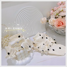 狗狗打底衫奶油甜美针织高弹波点木耳边泡泡袖宝宝棉小体宠物衣服