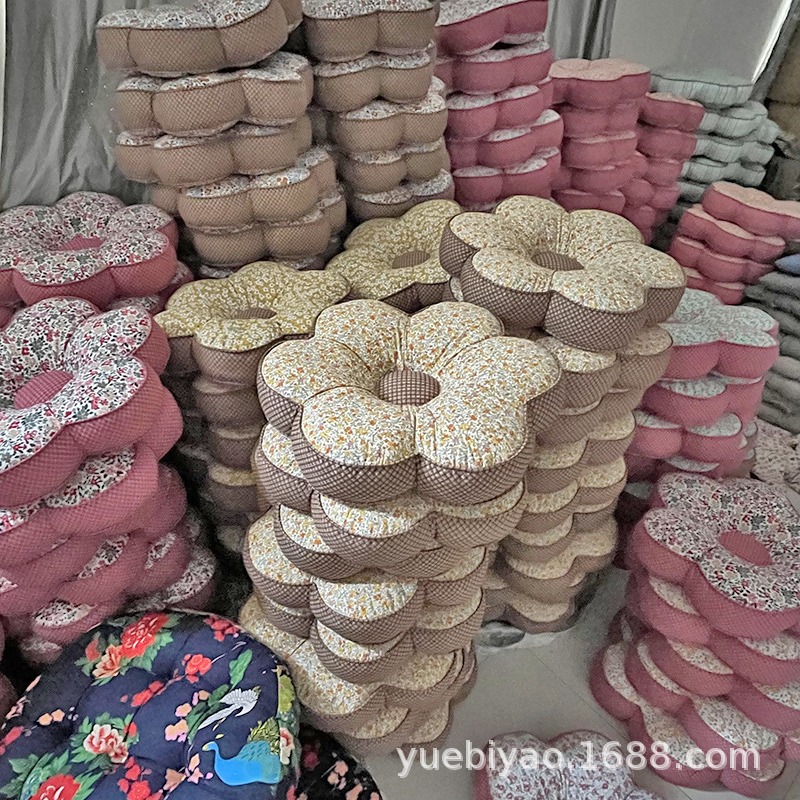 Foreign trade floral net red cushion core Pillow sofa car lovely office thickened waist pillow