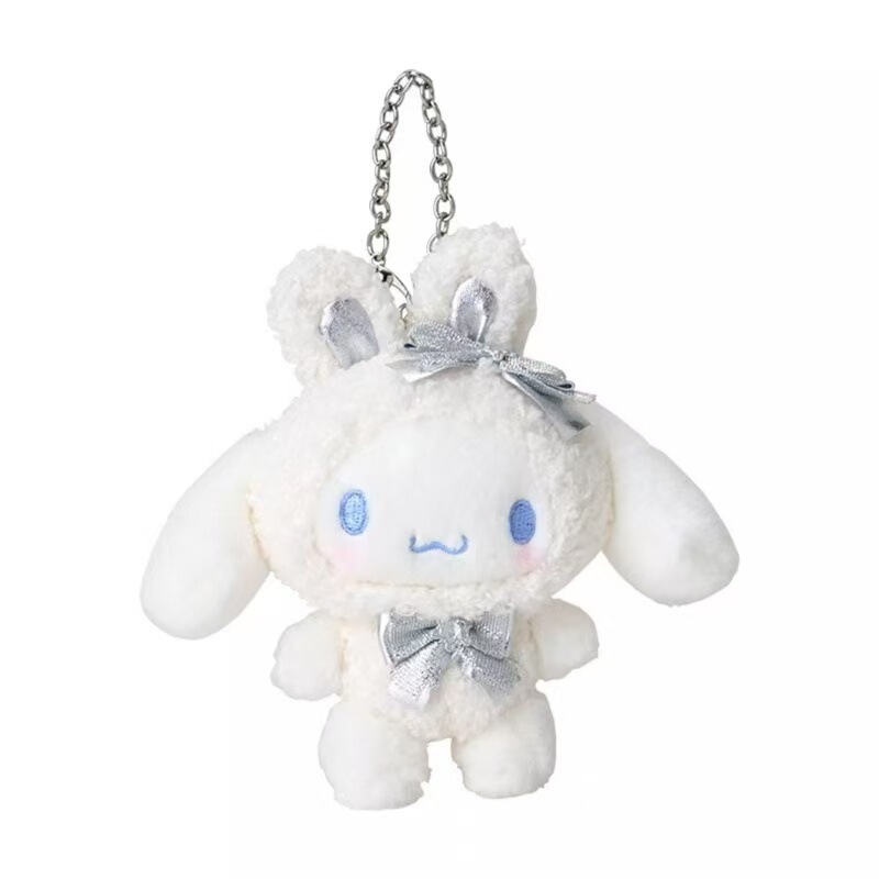 日本の新作可愛いサンリオ初雪うさぎクロミシナモロールktぬいぐるみキーホルダー|undefined