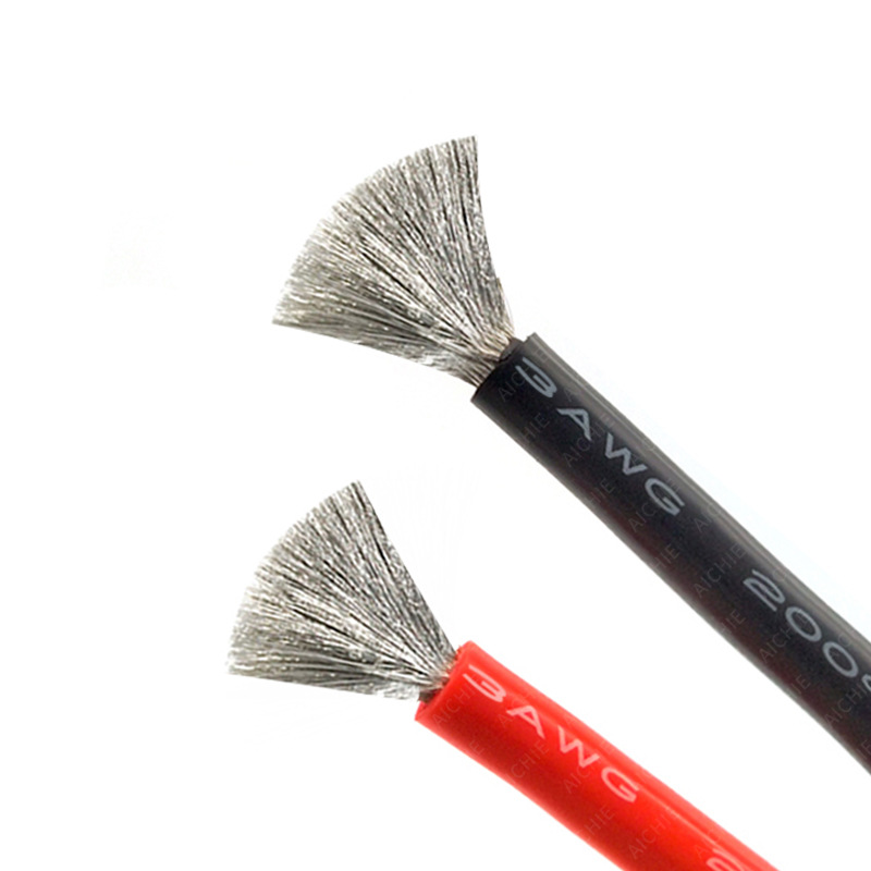 现货国标3AWG特软硅胶线 单芯6700/0.08镀锡铜线芯硅胶线