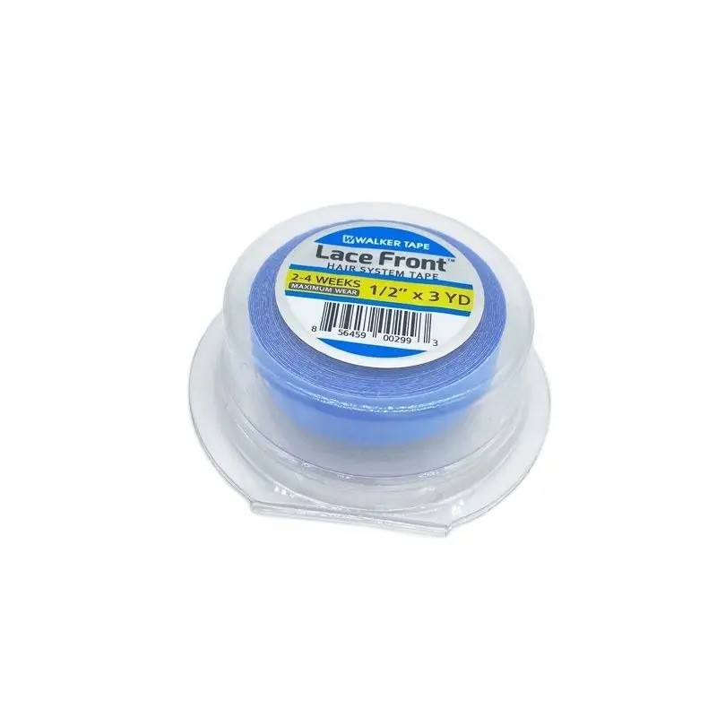 Adhesivo pu peluca cinta adhesiva de doble cara sin rastro invisible EE.UU. WALKER azul no alérgico cinta adhesiva peluca biológica