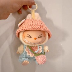 现货17cm拉布布针织娃衣  一代二代坐坐labubu衣服公仔娃衣配件