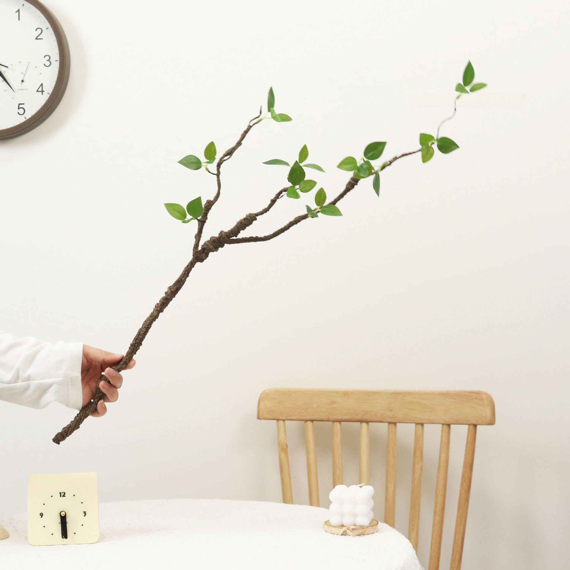 仿真花绿芽叶发泡枝仿真绿植假植物客厅餐桌装饰假花摆设花艺摆件详情4