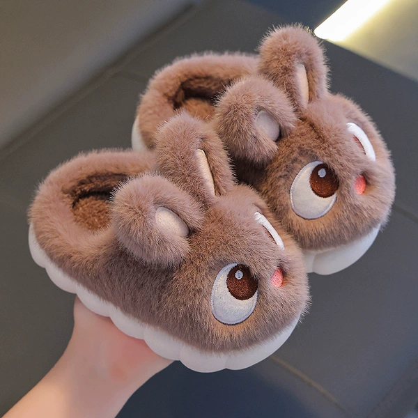 Dark coffee slippers
