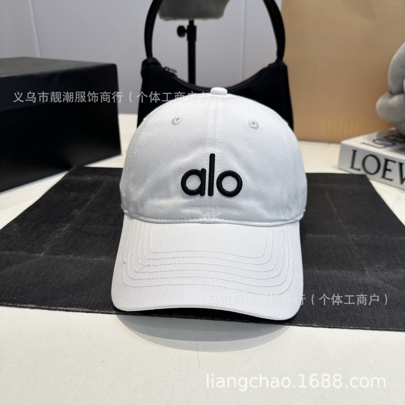 爆款百搭帽子男女款鸭舌帽欧美潮牌休闲防晒遮阳帽alo刺绣棒球帽|undefined