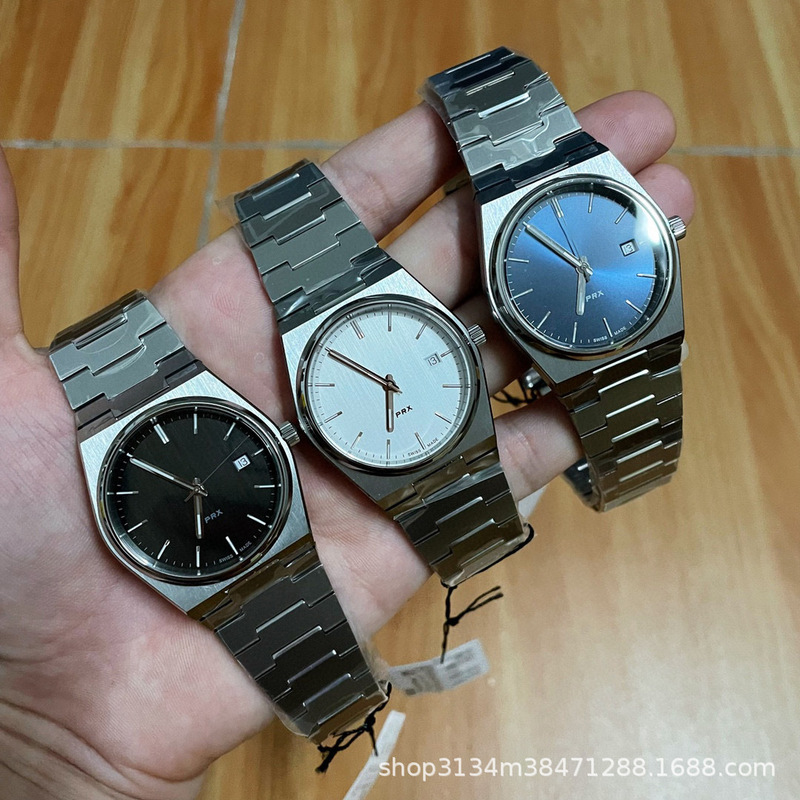Cross-border Tianjia high quality Watch PRX Small Gold Watch Series Swiss Quartz Steel Band Business Watch