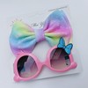 Children's headband, sunglasses, clothing set with butterfly, accessory, glasses, for girls, 2022, UV protection