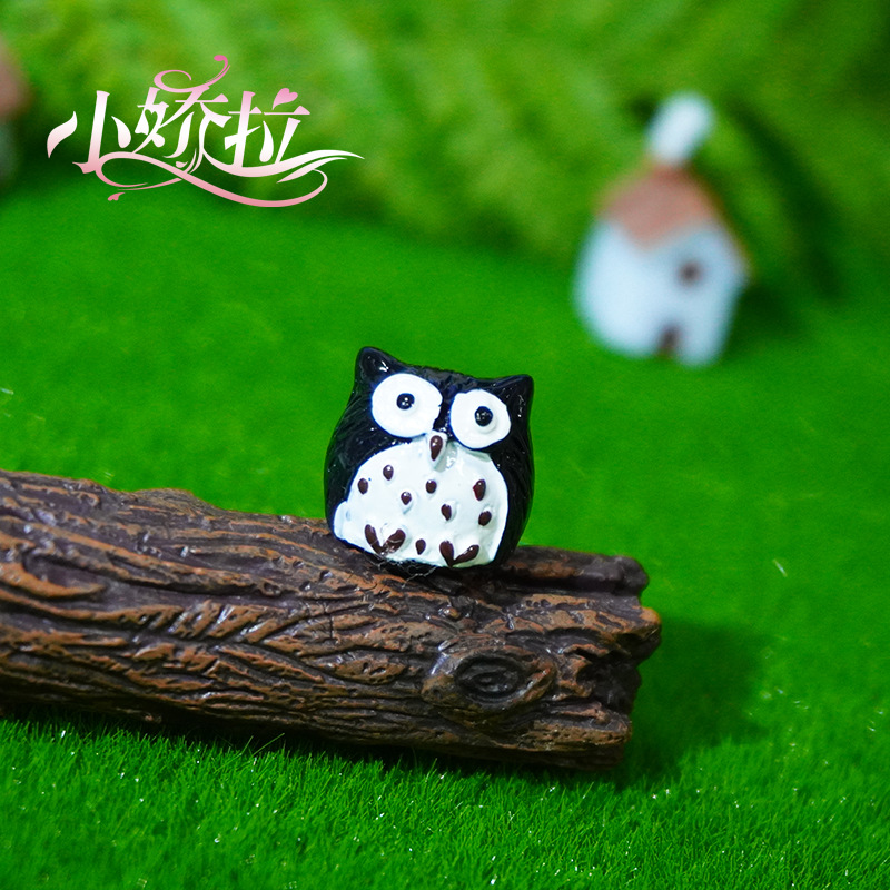 Jarrón de micropaisaje de musgo explosivo transfronterizo Xiaojiola 2024 accesorios de bricolaje de mini búho