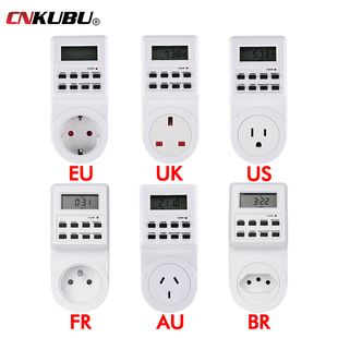 10 Sets of Timer Switch Socket Kitchen Appliances Cycle Electric Vehicle Automatic Power Off Intelligent Time Control Controller