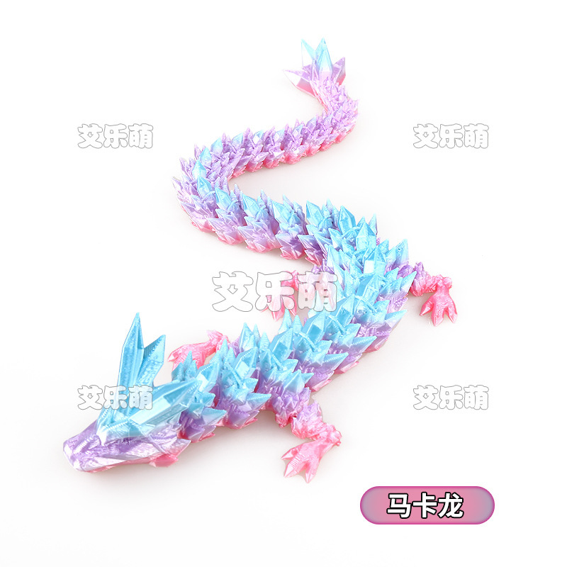 国境を越えた人気の3Dプリント中国クリスタルドラゴン神龍工芸品装飾品ギフトインターネット有名人クリエイティブ手作りおもちゃ|undefined