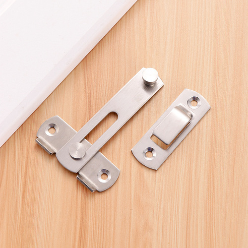 Stainless steel door buckle 90 degree right angle sliding door buckle latch pet cage safety door latch anti-theft safety lock