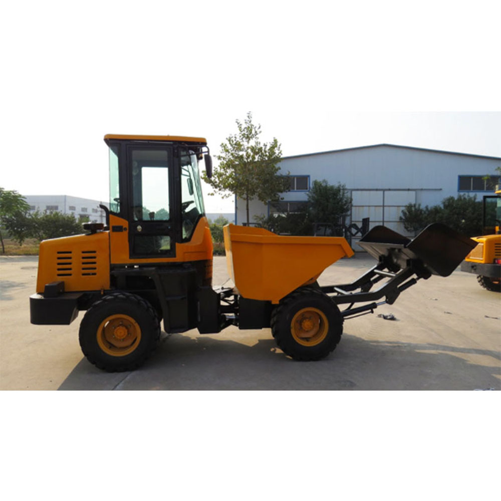 重力液压卸料回斗车 柴油后置运输车 小型前后桥驱动式翻斗转运车