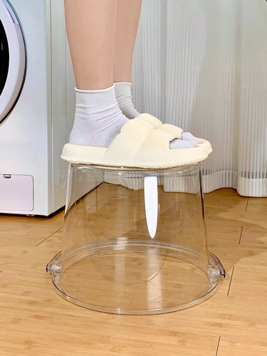 Student dormitory washbasin bucket set portable thickened transparent laundry bucket outdoor bucket household plastic water storage bucket