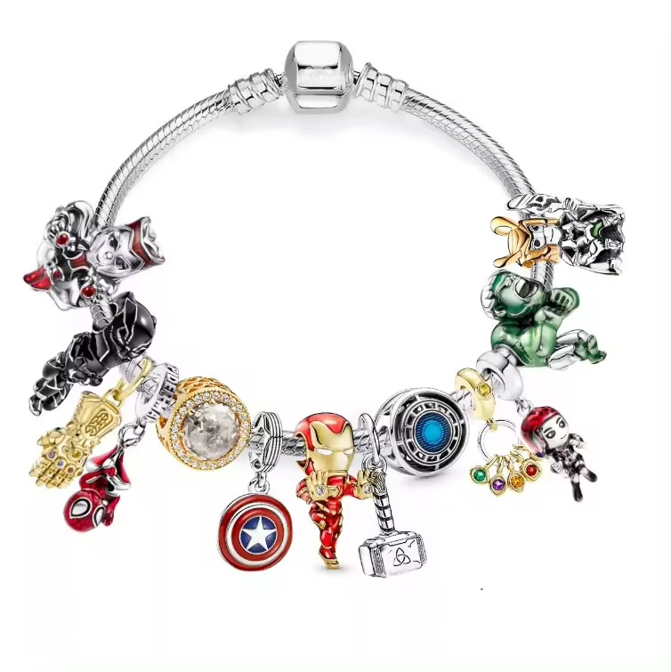 Panjia Diy de dibujos animados con cuentas encanto pulsera transfronteriza suministro directo de fábrica al por mayor Mickey Mouse pulsera