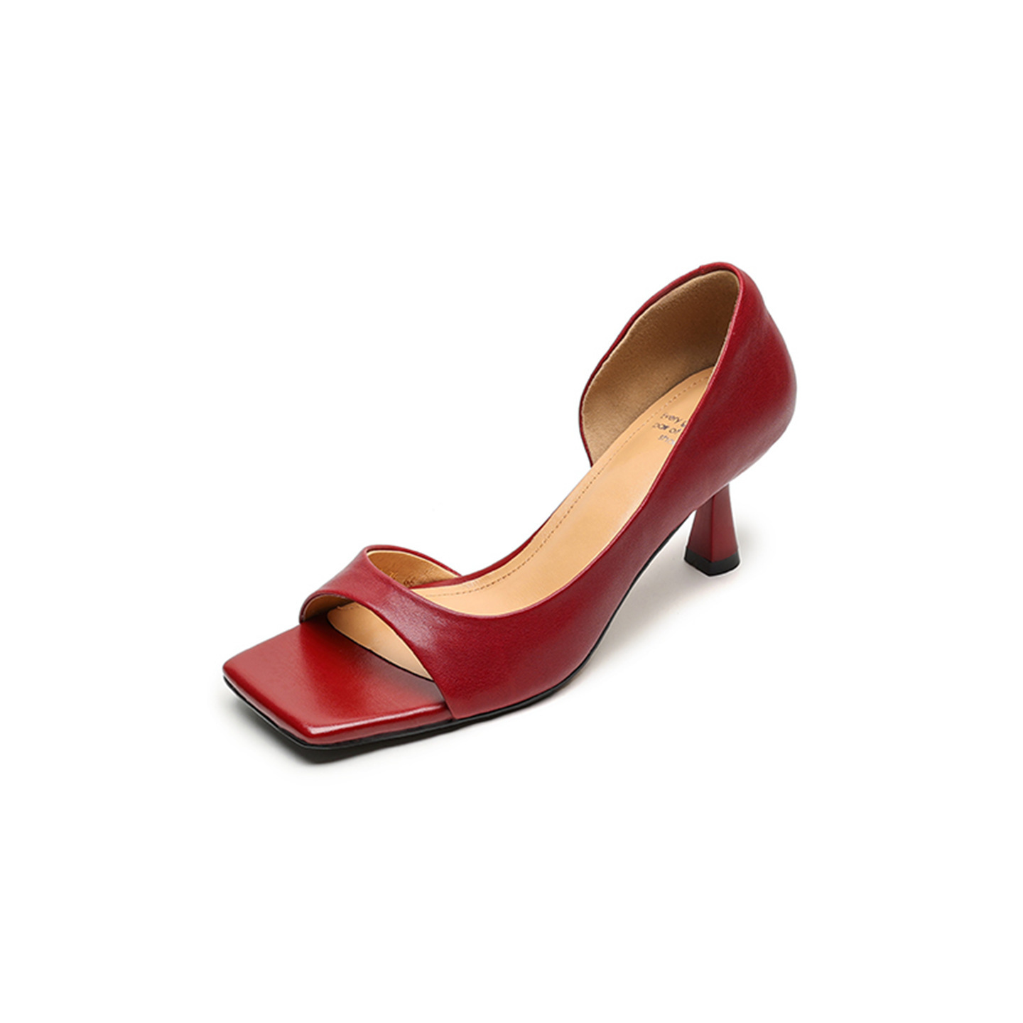 Sandal cao gót nữ hở mũi mũi vuông gót nhỏ 6 cm phong cách Hàn Quốc — đen chi tiết 30