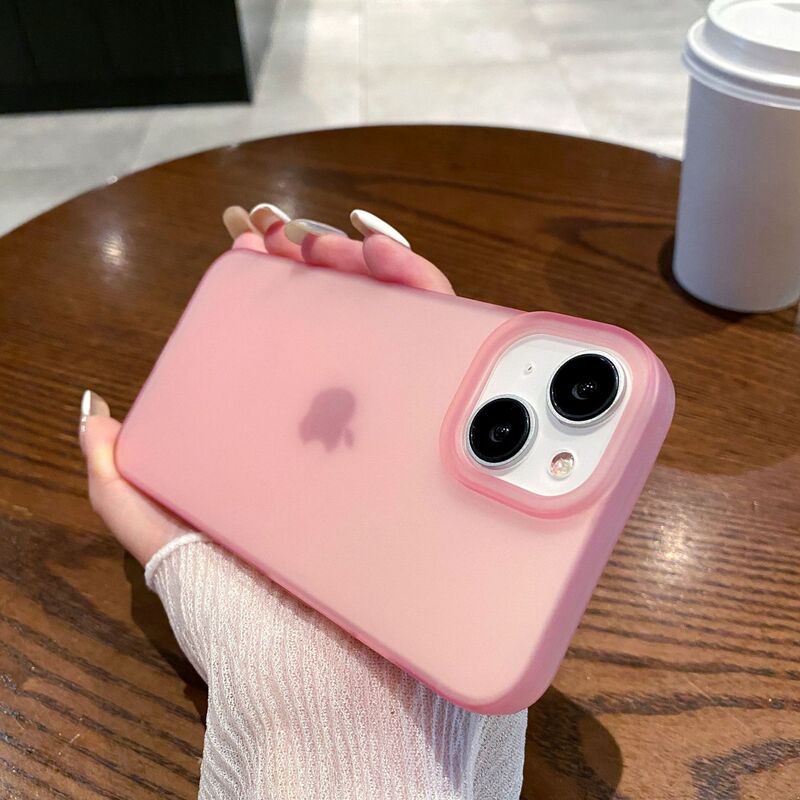アップル13/16純色フロスト保護カバーiphone15シンプルな肌感携帯ケース14tpu 12ソフトケース|undefined