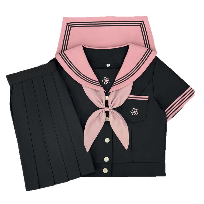 【夏桜】オリジナルJK制服 和風カレッジスタイル セーラー服 学校用品 甘いガール風クラス制服 卒業式制服|undefined