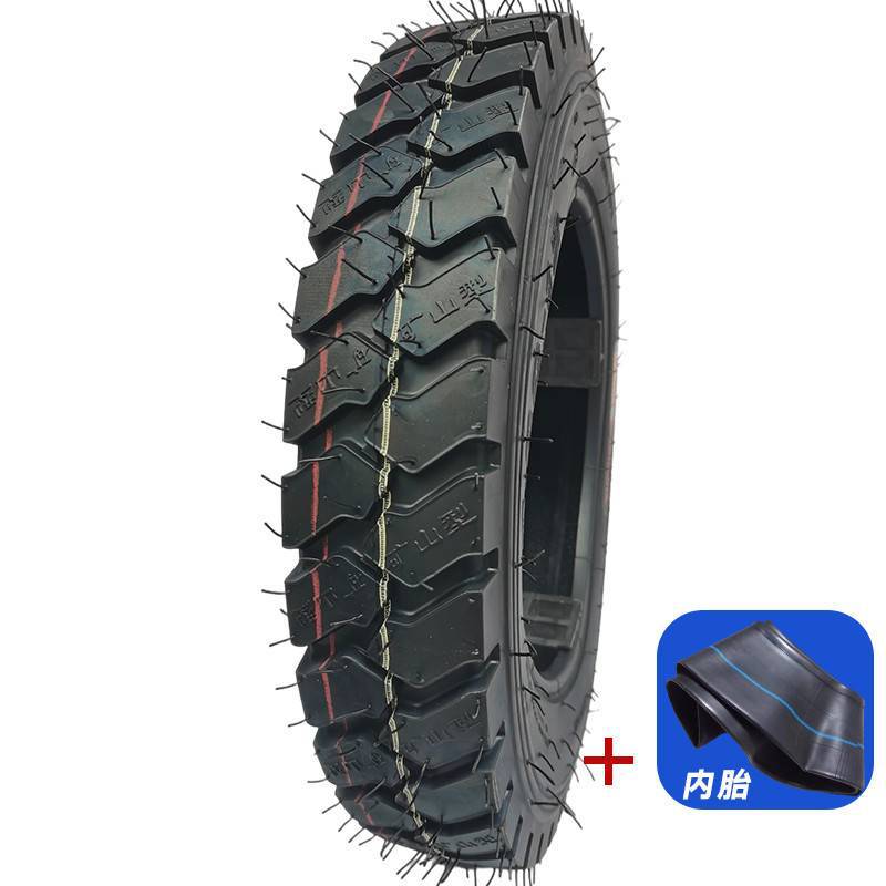 외부 타이어 + 내부 튜브 [단선 및 균열 포함 반품 및 교환] - 4.00-12 광산 꽃 두껍게 8겹