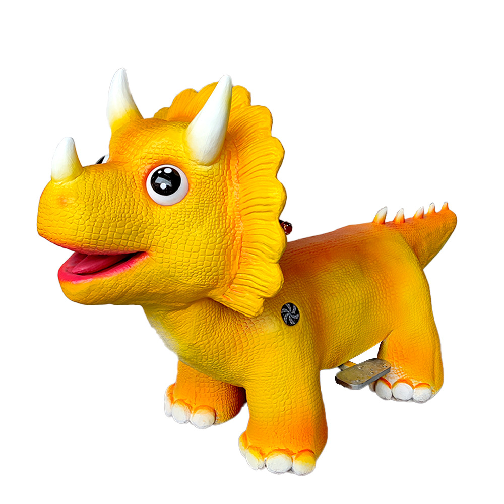 Nueva simulación a gran escala de ciclismo dinosaurio montura de dinosaurio caminando dinosaurio lugar escénico parque de atracciones centro comercial coche de dinosaurios para padres e hijos