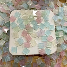 裙带美甲树脂人鱼姬细闪小裙摆穿戴甲耳钉配件少女感花边手账diy