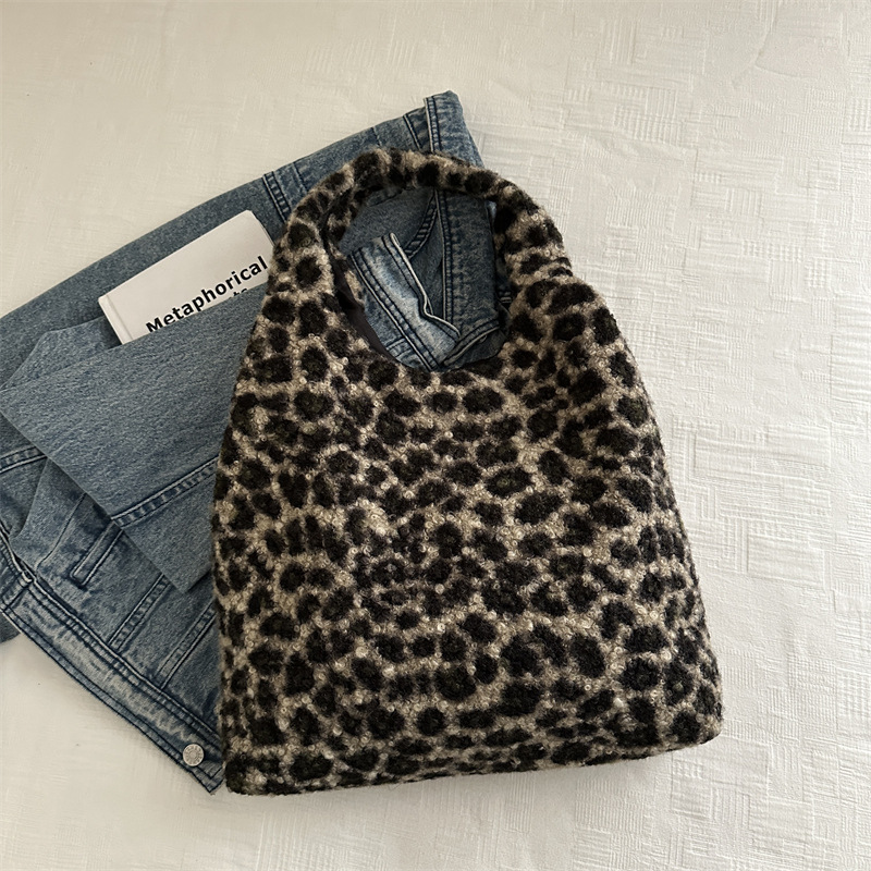 Pazy viento de gran capacidad estampado de leopardo bolso de lona de hombro nuevo estilo coreano bolso de ocio para trabajar
