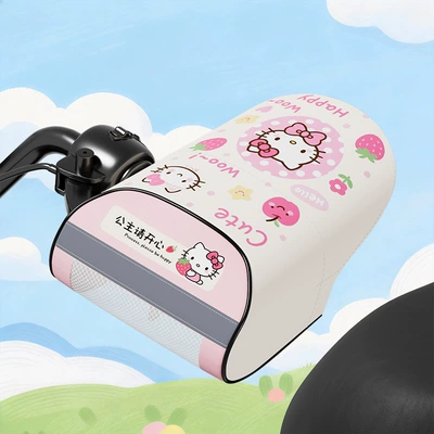 Electric vehicle handlebar covers, sun-proof Handlehold cover - electric-vehicle-3d-handlebar-cover-princess-sweet-order-white