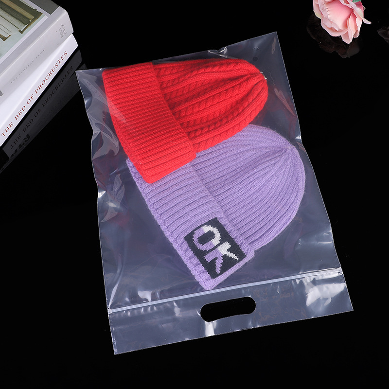 手持ちのプラスチックの柔らかい骨の袋の凹凸の透明な下着は袋のpe服の靴下の包装袋を密封します。|undefined