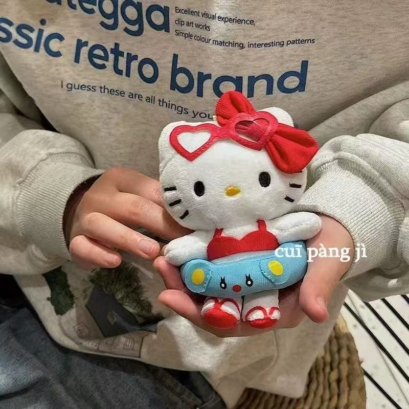 漫画水泳リングキティペンダントぬいぐるみかわいい新しいハローキティスクールバッグペンダントキーホルダー人形|undefined