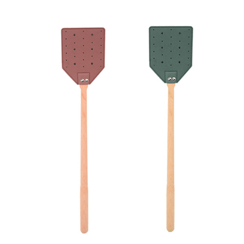 Solid wood fly swatter with extended wooden handle to kill mosquitoes, household thickened mosquito swatter, manual durable mosquito swatter, not bad
