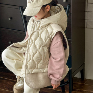Children's Vest Autumn and Winter 2025 New Style Boys and Girls Velvet Vest Outer Wear Waistoutwear Warm Polar Fleece Jacket