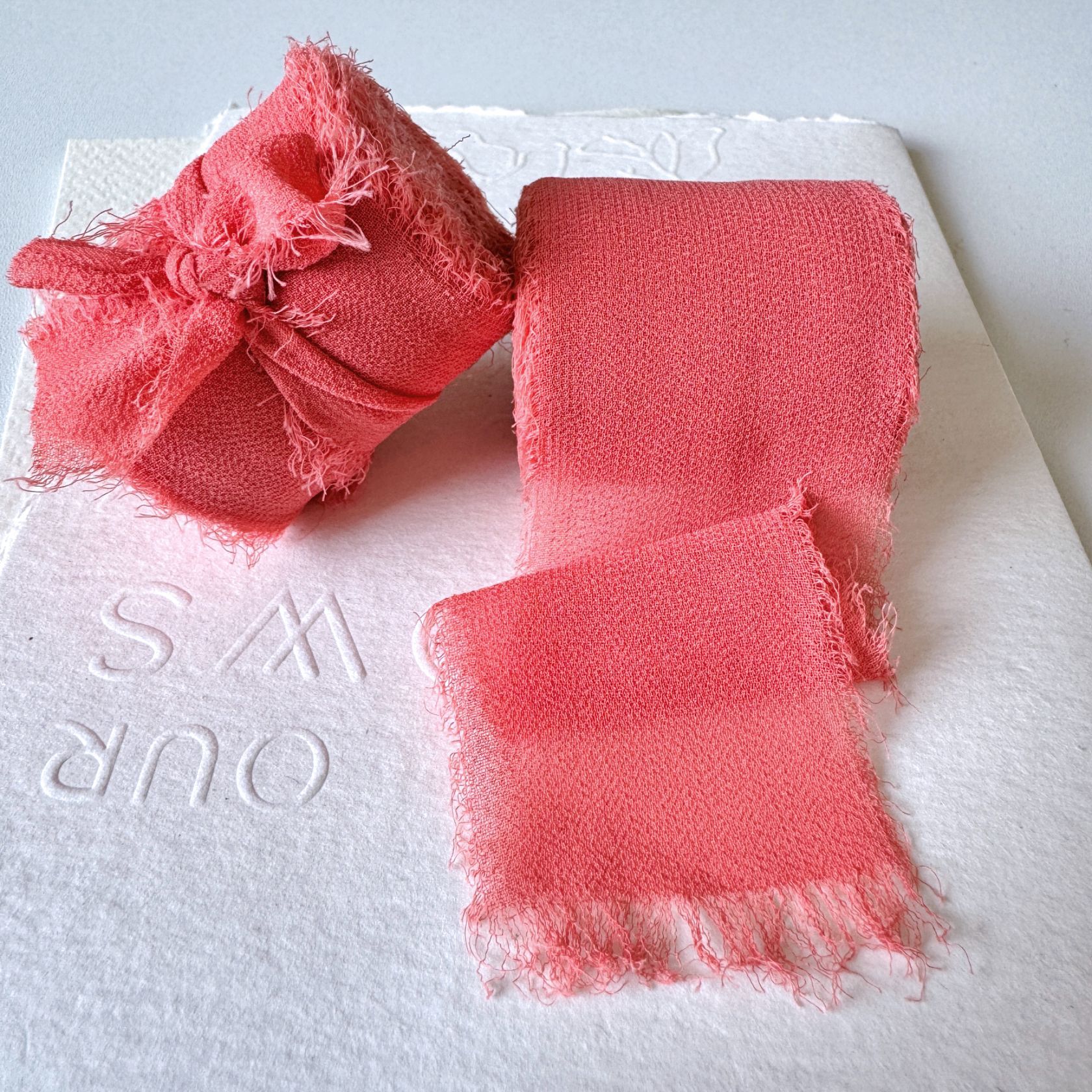 INS deshilachado gasa cinta ramo de la boda borla cinta arco decoración hilo de nieve tira de tela de seda