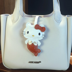 美人鱼包包挂件红色hellokitty真皮挂饰钥匙扣配饰书包可爱小公仔