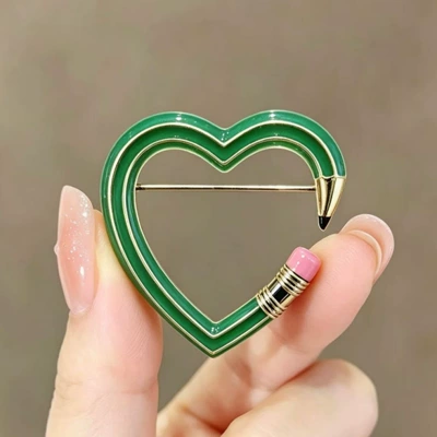 Cross-border best-selling creative heart-shaped: Yaxa sancaqları - green